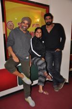 Akshay Kumar & Rana Daggubati at Radio Mirchi studio for the promotion of BABY on 15th Jan 2015